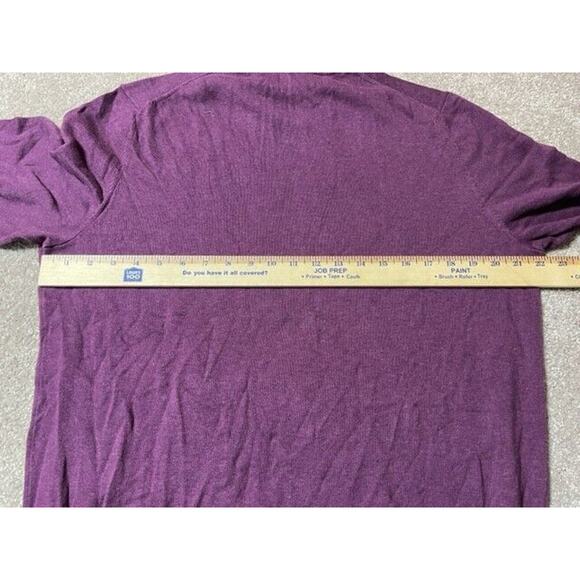 Jos A Bank Traveler Sweater Mens L Pima Cotton Crew Neck Pullover Purple - Picture 3 of 7
